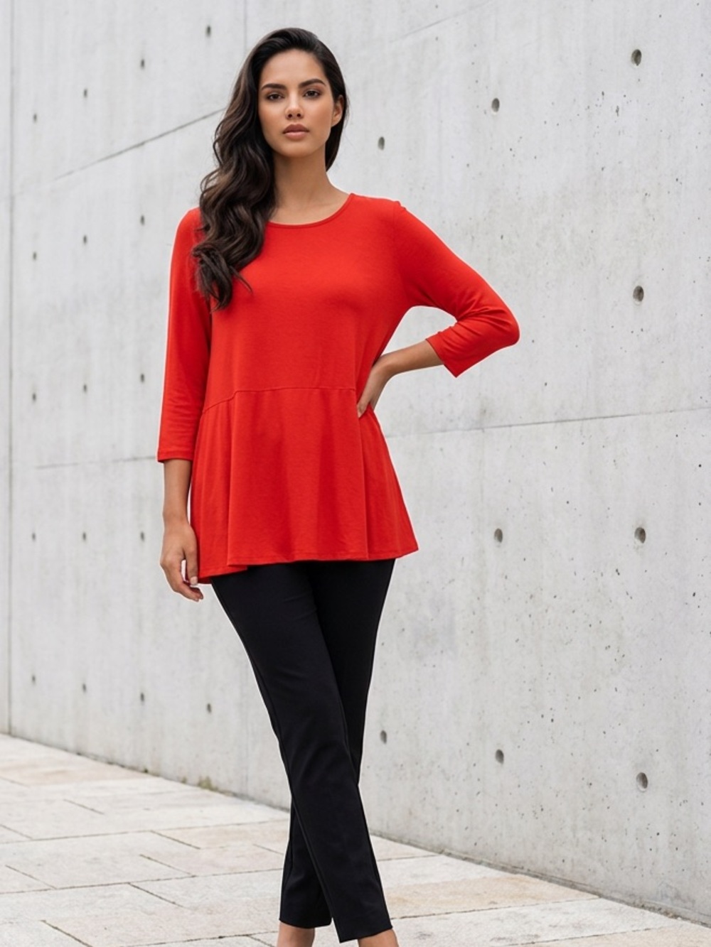 J.Jill Wearever Collection - pleat at back
Tunic 3/4 sleeve Pullover
Sz L